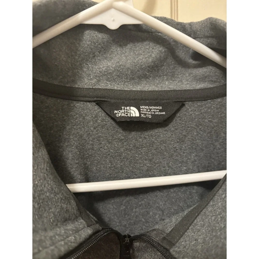 The North Face Sweatshirt Mens XL Gray‎ Logo Quarter Zip Fleece Logo